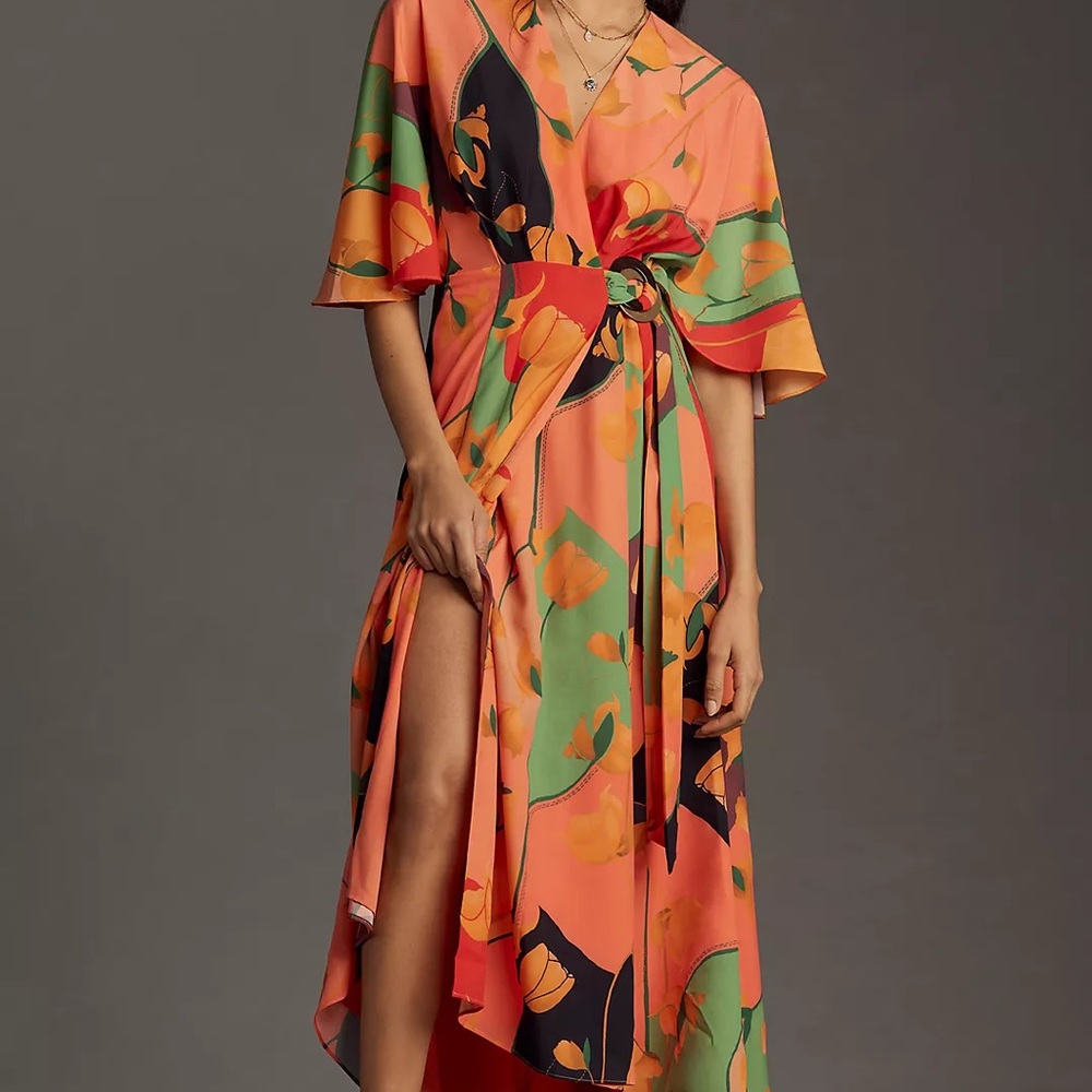 Hutch Floral Wrap Sundress with Flutter Sleeves